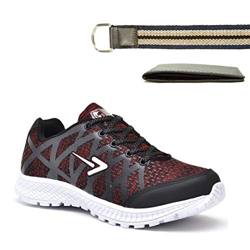 Kit Tênis Sport Para Caminhada Vermelho Cinto E Carteira (42)