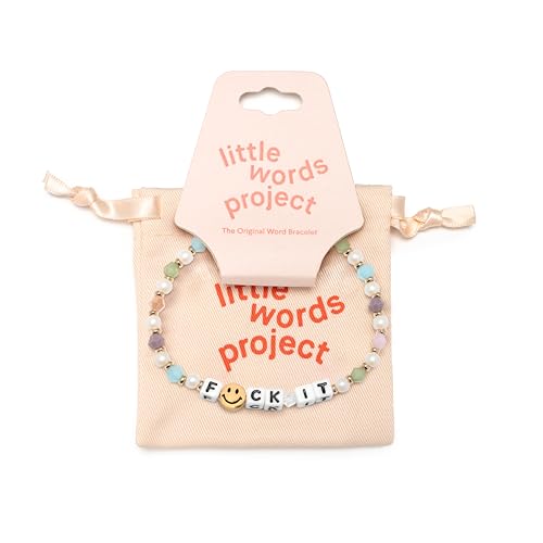 F*ck It Bracelet, The Original Word Bracelet, Made with Colorful Beads and Plated Brass Hardware, Handcrafted Design & Positive Message, Size ML2