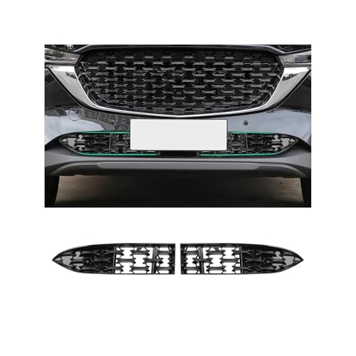 Image of (2PCS /Sets) CX5 Front Grill Mesh Inserts Trims for Mazda CX-5 KF Accessories ABS Material Front Grille Guard Compatible with 2022 2023 2024 2025 Mazda CX5(420MM)