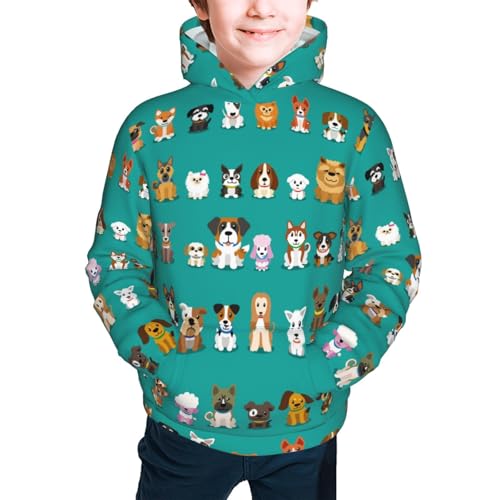 Cartoon Dogs Kid Hoodies Boys Sweatshirts Girls Pullover with Pocket3