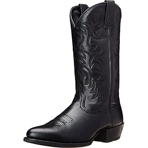 femflame Black Cowboy Boots for Men Cover
