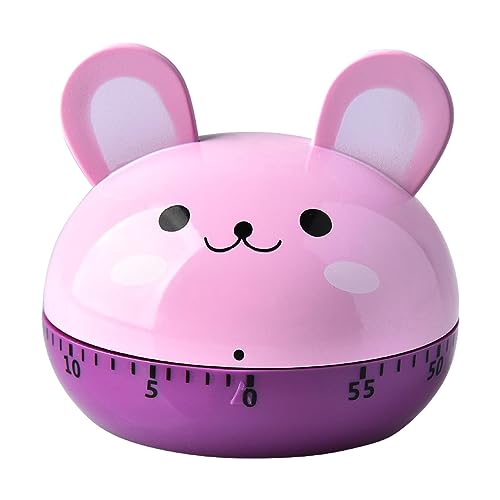 Temporizador mecánico para niños, temporizador de cocina de dibujos animados de animales, temporizador de 60 minutos, herramienta de gestión del tiempo de sincronización precisa, multicolor,