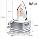 Braun CareStyle Compact Pro IS 2561 WH Dampfbügelstation, Dampfbügeleisen mit FreeGlide 3D Bügelsohle, Vertikaldampf, 2400W, Pumpendruck 6 bar, Dampfstoß 400 g/min, großer 1,5l Wassertank, Weiß/Orange