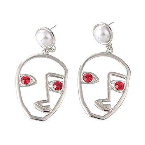 Preisvergleich Produktbild Heiße übertriebene Ohrringe Fun Face Ohrringe Abstract Outline Design Hohlohrringe Brincos Statement Ohrringe für Frauen