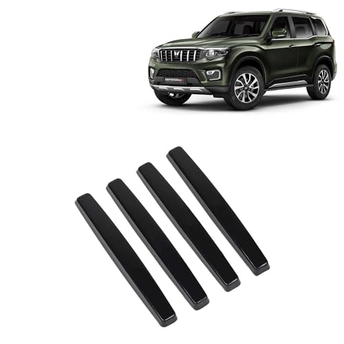 Image of KINGSWAY Car Door Edge Protection Guard Compatible with Mahindra Scorpio N, (Year 2022 Onwards), Car Safety Anti Dent Scratch Proof Gurads, Car Door Guard Bumper Protector, D1 Black, Pack of 4 Pcs
