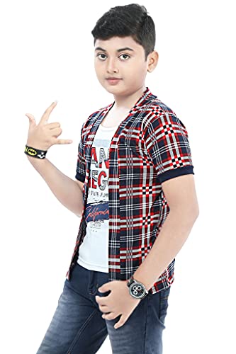 Image of Boy's T-Shirt with Attached Jacket Shrug