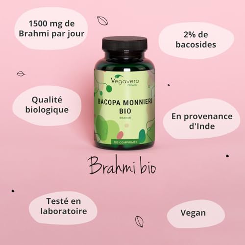 Bacopa Monnieri BIO contre la fatigue mentale et les oublis