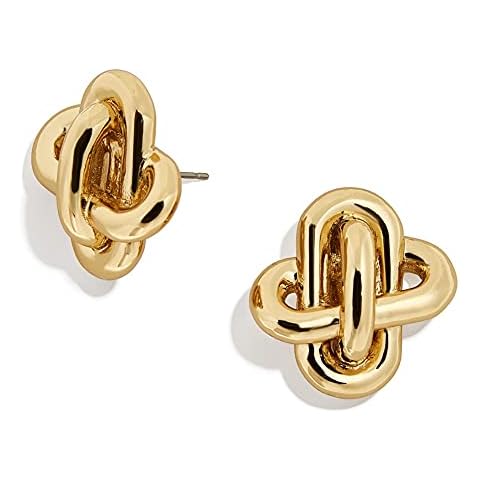 Obidos 14K Gold Plated Love Knot Stud Earrings | Gold Earrings for Women Cover