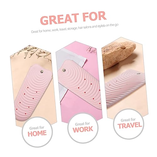 Funda resistente al calor para rizador de cabello y plancha, almohadilla de silicona, portátil y fácil de limpiar miniatura 5
