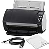 Fujitsu FI-7160 – Paquete de escáner para oficina, escáner de fotos rápido, escáner de documentos y recibos, escáneres fotográficos para imágenes antiguas a digital rápido, escáneres de computadora,