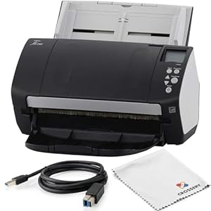 Fujitsu FI-7160 – Paquete de escáner para oficina, escáner de fotos rápido, escáner de documentos y recibos, escáneres fotográficos para imágenes antiguas a digital rápido, escáneres de computadora,