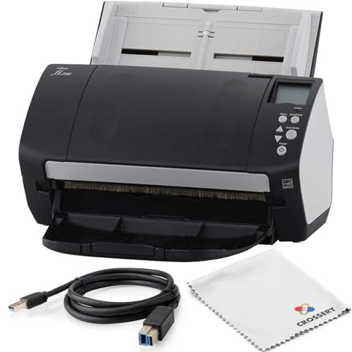 Fujitsu FI-7160 Scanner Bundle for Office, Fast Photo Scanner, Document & Receipt Scanner, Photo Scanners for Old Pictures to Digital Fast, Computer Scanners, Desktop Scanner (Renewed)
