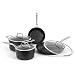 TECHEF - Onyx Collection Nonstick Cookware Set, with New Teflon Platinum Non-Stick Coating (PFOA Free), 7-Piece