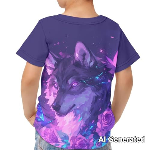 Image of Xhuibop Kids Tshirts Girls Boys 3-16 Years Summer Clothes for Teens Loose Fitting Tops