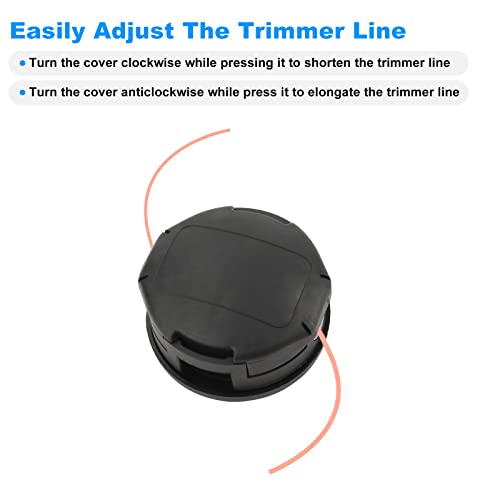 RO6G SRM-225 String Trimmer Head for Echo Weed Eater Head SRM225 SRM230 SRM210, Echo 400 Speed Feed Trimmer Head, Echo Weed Eater Parts - 2 Pack - Thumbnail 6