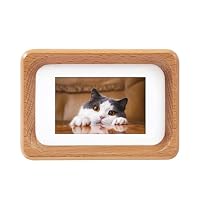 Lily's Home Katzen-Bilderrahmen Aus Holz – 22,9 X 30,8 Cm, Mit Herzförmigem Foto-Slot & Staffelei-Ständer