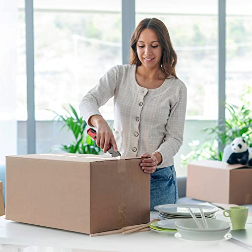 WORKPRO Folding Utility Knife, Quick Change Box Cutter, Razor Knife for Cartons, Cardboard, Boxes, Blade Storage in Aluminum Handle, 13 Extra Blades Included (Red) - Image 7