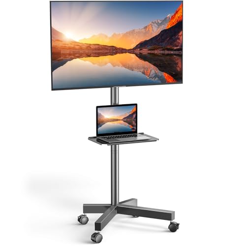 PERLESMITH Mobile TV Cart with Wheels for 23-60 Inch LCD LED OLED Flat...