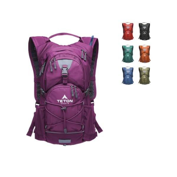 Teton Oasis/Trailrunner Hydration Backpack – Lightweight Water Pack with 2L/3L Bladder for Hiking, Running, Cycling, Biking 18L/22L Sizes – Sewn-in Rain Cover – Fits Men and Women
