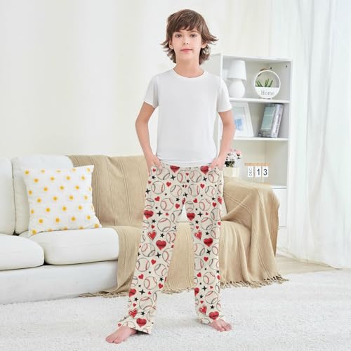 Pajama Pants Baseball Love Star Long Sleep Pants Lounge Bottoms4