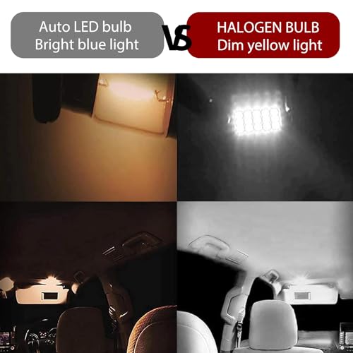 4 PCS 578 LED Bombillas Blancas 6500K 42mm miniatura 7
