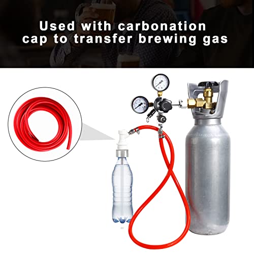 15 Feet-Mrbrew Brewing Gas Tubing, Homebrew Pvc Plastic Kegerator Keg Draft Beer Co2 Dispensing Line Set Red Hose Kegging Kit With Hose Clamps #TOP5