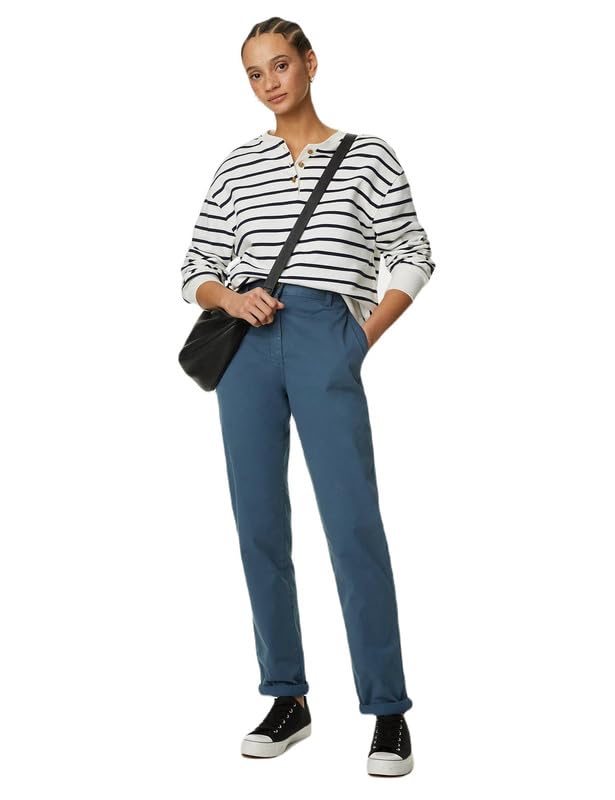 Image of Marks & Spencer Cotton Rich Tea Dyed Slim Fit Chinos