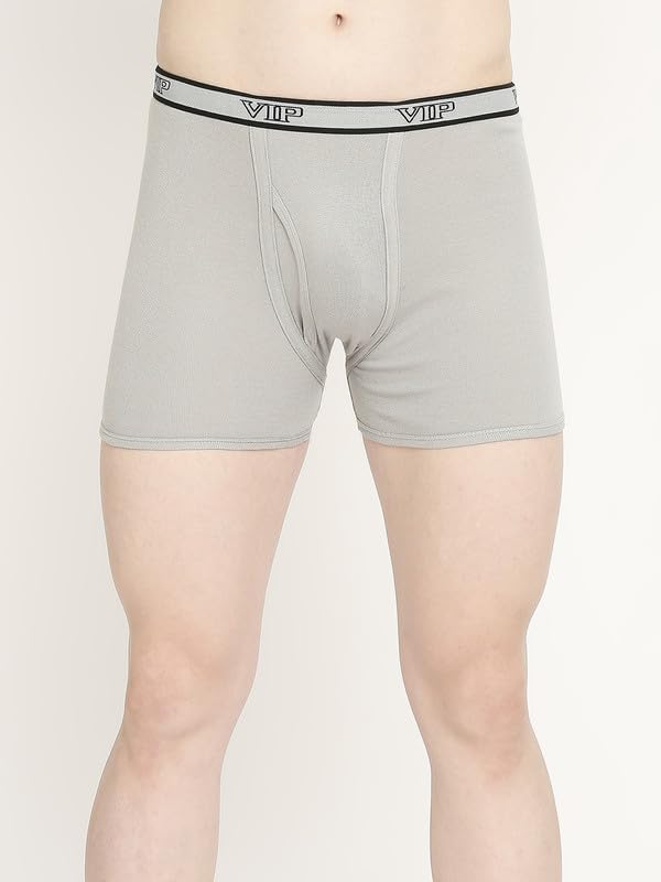 Image of VIP Advanta 100% Ribbed Cotton Fabric Trunk Combo Set for Mens with Covered Elastic Waistband