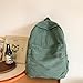 AFGWK Vintage Canvas Backpack for Women Grunge Hippie Cute Boho School Backpack Casual Y2K Aesthetic Backpack (Green)