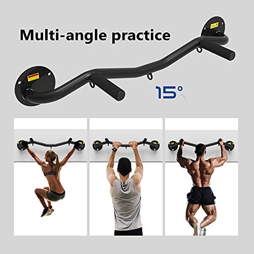 Wall-Mounted Fitness Horizontal Bar, Strength Training Pull-up Bar, Home Indoor and Outdoor Sports Equipment for Men and Women, Safe and Multifunctional (Stainless Steel Style1)