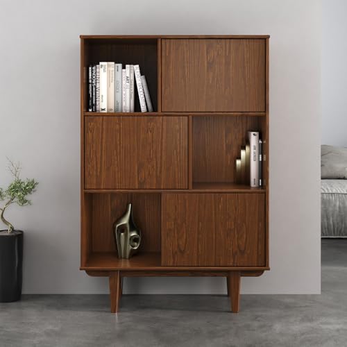 IDIMEX Highboard Simona mit 3 Türen, Kastanie Farben – Wohnzimmer Kommode mit Regal und Türen für geschlossenen Stauraum Vintage Highboard Wohnzimmerschrank Modern Retro Schrank Design IDIMEX Highboard Simona mit 3 Türen, Kastanie Farben – Wohnzimmer Kommode mit Regal und Türen für geschlossenen Stauraum Vintage Highboard Wohnzimmerschrank Modern Retro Schrank Design