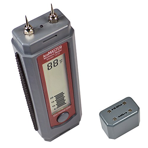Calculated Industries 7435 AccuMASTER Moisture Meter for Wood and Firewood | Built-in Calibration