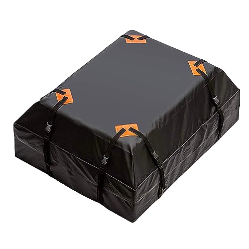 Car Roof Bag, Large Capacity Car Rooftop Cargo Carrier Bag, Heavy Duty Car Roof Luggage with Anti Slip Mat for All Cars with or Without Roof Racks Outdoor Travel Camping