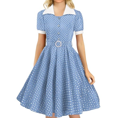 Robe décolleté en cœur style guinguette rétro avec ceinture midi