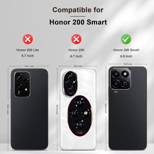 Image of Jasonyu Case for Honor 200 Smart Leather Wallet Flip Cover with Card Holder,Kickstand, Magnetic Closure,TPU Shockproof Phone Case Compatible with Honor 200 Smart (Brown)