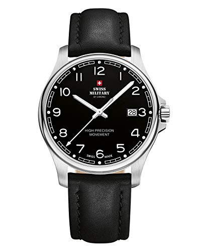SWISS MILITARY HANOWA Orologio Analogico Uomo - SMWGI2101702, Cinturino In Acciaio, Quadrante Blu, Vetro Zaffiro