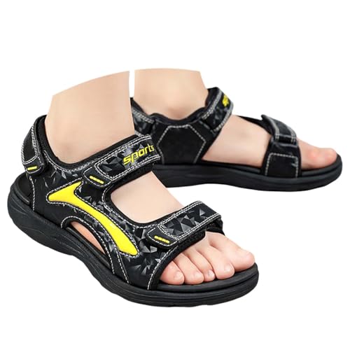 Boys Beach Wet Shoes - Kids Hiking Sandals Summer Beach Outdoor Sport Sandals Boys Water Shoes Size 11-13 Little Kid 1-6 Big Kid (Yellow 1 Big Kids)
