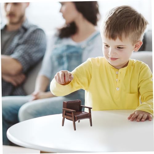NAMOARLY Cadeira em miniatura cadeira de casa de bonecas móveis em miniatura móveis de madeira em mi