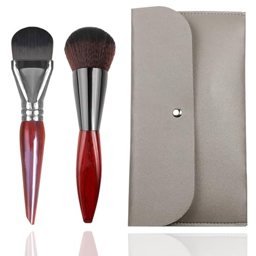 FECOVANTI Professional Makeup Brush Set Foundation Brush Powder Brush Rich Soft Bristles Rosewood Handle Brush for Ultimate MakeUp Experience