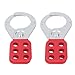 2PCS Lockout Tagout Hasp 1.5 Inch Industrial 6 Hole Galvanized Steel 10.5mm Diameter Hole Lockout Hasp