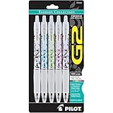 Pilot 31392 0.7 mm G2 Fashion White Barrel Retractable Gel Pen44; Assorted Colors