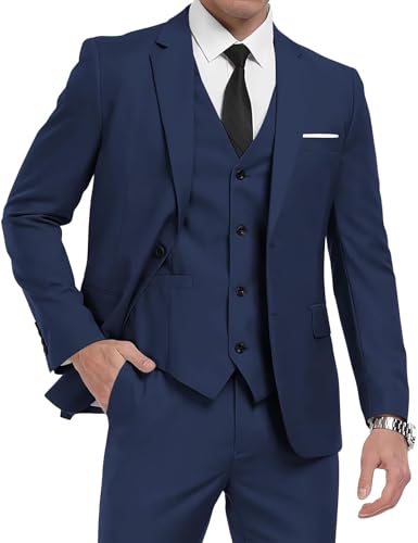 Men's Suits Slim Fit 3 Piece Suit Notched Lapel Elegant Formal Business Wedding Anniversary,Interview