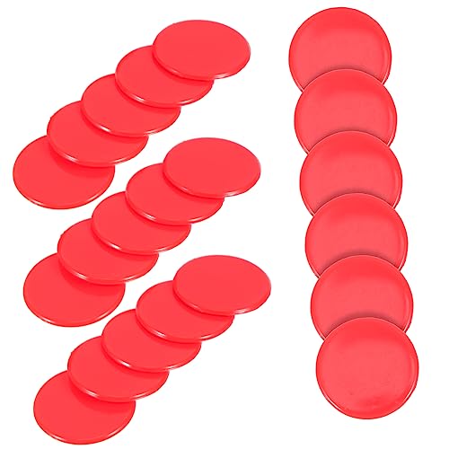 SUPVOX 100pcs Bingo Markers Bright Red Counting Chips for Games and Parties Lightweight and Gambling Game Counters