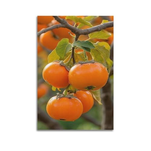 Poster fruits kakis ZHOUKEG décoration murale suspendue moderne 60x90