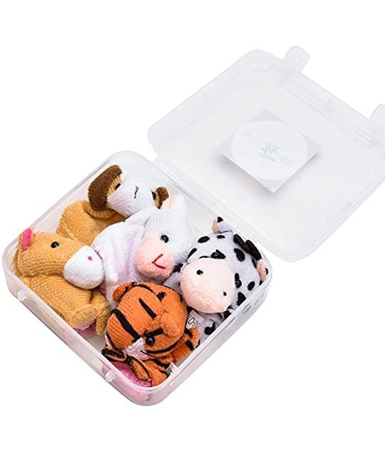 TOODLES Learning Animals Finger Puppet Toys - 5 Pieces Soft Toy Assortment for Kids, Perfect for Imaginative Play and Early Learning 4
