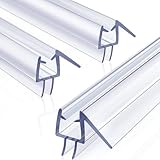 Tira de Sellado para Puerta de Vidrio para Baño de 3 Metros, Canceles para Baño Puerta de Ducha, 3 Tiras de 1 Metro Cada...