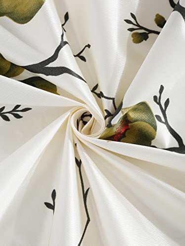 Image of Fashion String 2 Pieces Solid Patch 3D Tulip Eyelet Polyester Window Curtains - 5 Feet, Green