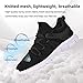 AOE Womens Fashion Running Walking Shoes Ultra Lightweight Breathable Mesh Tennis Shoes Non Slip Athletic Workout Gym Sneakers Black White 7.5women / 6.5men