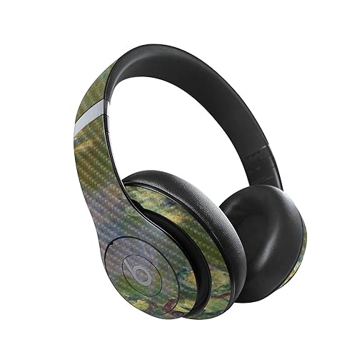 Image of MightySkins Carbon Fiber Skin Compatible with Beats Studio Pro - Water Lilies | Protective, Durable Textured Carbon Fiber Finish | Easy to Apply