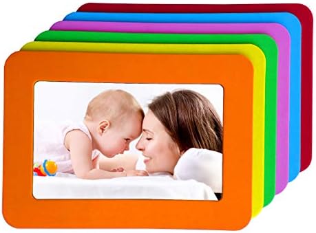 4x6 Magnetic Picture Frames Colorful Magnetic Photo Frames for Refrigerator 4x6 Magnet Frame Thick Strong Magnet Photo Frame Holder Magnetic Frames Magnets Frame for Iron Material Surface Decor 6 Pack